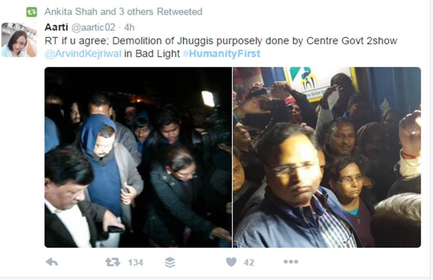 #HumanityFirst, Delhi CM, arvind Kejriwal, suspends DM, Railways, slums demolition, aap, photo gallery, डीएम सस्‍पेंड, अरविंद केजरीवाल, शकूरबस्‍ती, टि्वटर ट्रेंड, आम आदमी पार्टी, आप