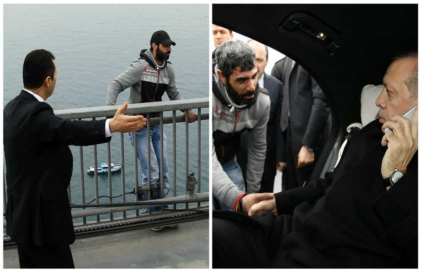 Recep Tayyip Erdoğan,Turkey,World news, Turkish President Recep Tayyip Erdogan, bridge in Istanbul, suiciude attempt, तुर्की राष्‍ट्रपति, तुर्की आत्‍महत्‍या राष्‍ट्रपति, रीजीप ताइप अर्दवान, तुर्की खबर, इस्‍तांबुल ब्रिज, तुर्की राष्‍ट्रपति सुसाइड, Erdogan's motorcade, Bosphorus Bridge