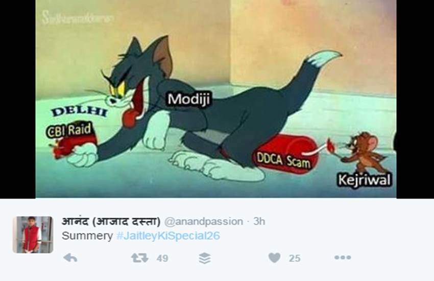 केजरीवाल के ‘दफ्तर’ पर CBI रेड के बाद Twitter पर छाया #JaitleyKiSpecial26 ट्रेंड