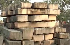 AYODHYA, ram temple,VHP, stones for ram temple, up police, ram mandir, rss, up government, राम मंदिर, विश्‍व हिंदू परिषद, अयोध्‍या, मंदिर निर्माण, राम मंदिर पत्‍थर, यूपी पुलिस, आरएसएस, मोदी सरकार