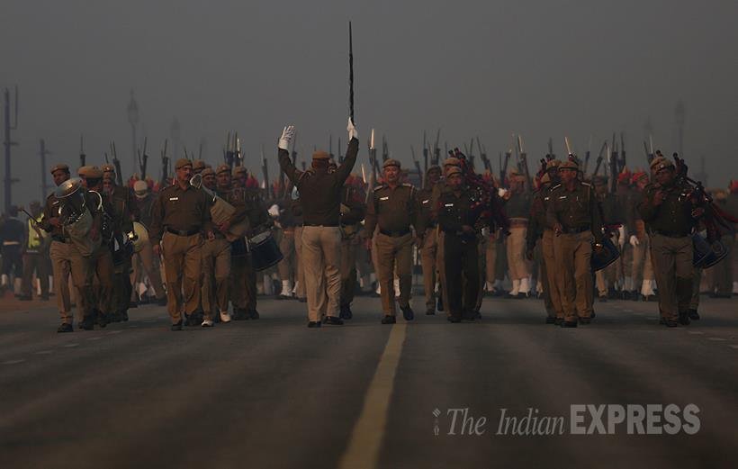Republic Day, Republic Day Parade, Republic Day rehearsal, Republic Day Arrangements, January 26, Rajapth, Vijaypath, New Delhi, Republic Day pics, Republic Day Parade pics, Republic Day Parade photos, Republic Day rehearsal pics, Republic Day Rehearsal photos
