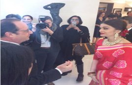 French President, Francois Hollande, Aishwarya Rai Bachchan, Shah Rukh Khan, Aditya Chopra, Republic Day, फ्रांसुआ ओलांद, एश्‍वर्या राय, आदित्‍य चोपड़ा, शाहरुख खान
