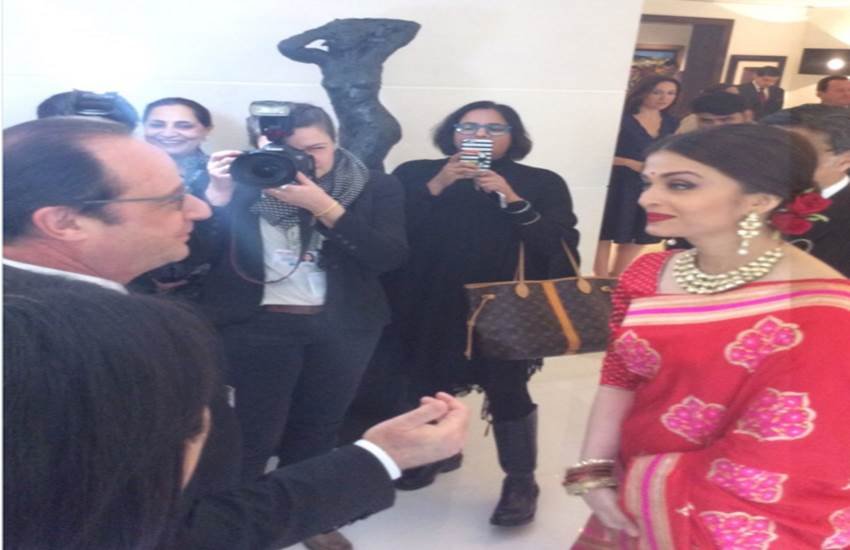 French President, Francois Hollande, Aishwarya Rai Bachchan, Shah Rukh Khan, Aditya Chopra, Republic Day, फ्रांसुआ ओलांद, एश्‍वर्या राय, आदित्‍य चोपड़ा, शाहरुख खान