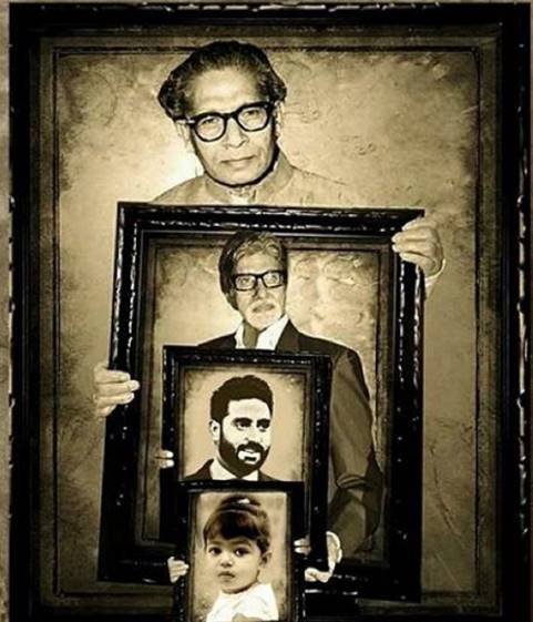 abhishek bachchan, amitabh bachchan, harivansh rai bachchan, bollywood, abhishek bachchan share 4genreration pohotos, bachchan family pics