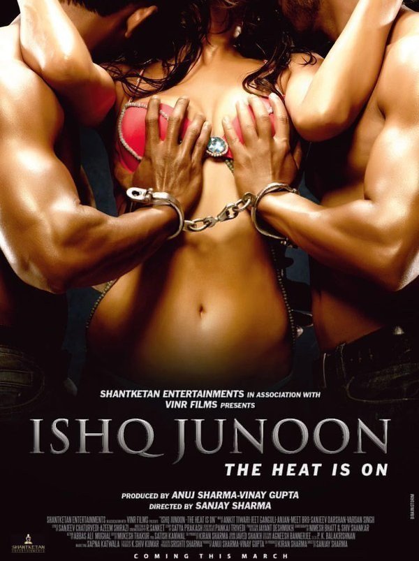 ishq Junoon, FIRST THREESOME FILM, Akshay Rangshahi, Ishq Junoon film, Divya Singh, poster, Rajbeer Singh, Mastizaade, Ishq Junoon, Sunny Leone, Ishq Junoon film, controversial Hindi films, Bollywood threesome love film, Ishq Junoon hot scenes, Ishq Junoon actress