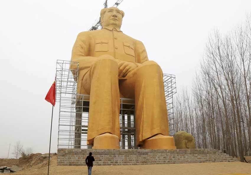 Mao statue, Mao Zedong, Mao Zedong statue, Henan Province, China news, Mao Zedong, Monuments and Memorials, Zhushigang, Xi Jinping, Mao, Mao Zedong statue demolition, World, China, arts, culture and entertainment, history, sculptur