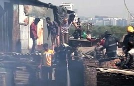 mumbai fire, mahim slum fire, fire in mumbai