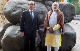 france, french president, france president, president of france, rock garden, chandigarh, rock garden nekchand son, narendra modi, Francois Hollande, Chandigarh's Rock Garden, latest news in hindi