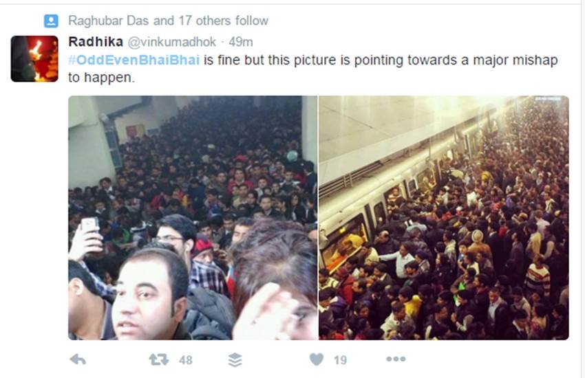#OddEvenBhaiBhai, Rajiv Chowk, arvind kejriwal, exam of kejriwal government, odd even formula, Odd-even policy, Odd Even scheme, Odd Even scheme, delhi pollution, aap governmet, odd even news, अरविंद केजरीवाल, ऑड ईवन, अरविंद केजरीवाल, आम आदमी पार्टी, टि्वटर ट्रेंड, दिल्‍ली प्रदूषण