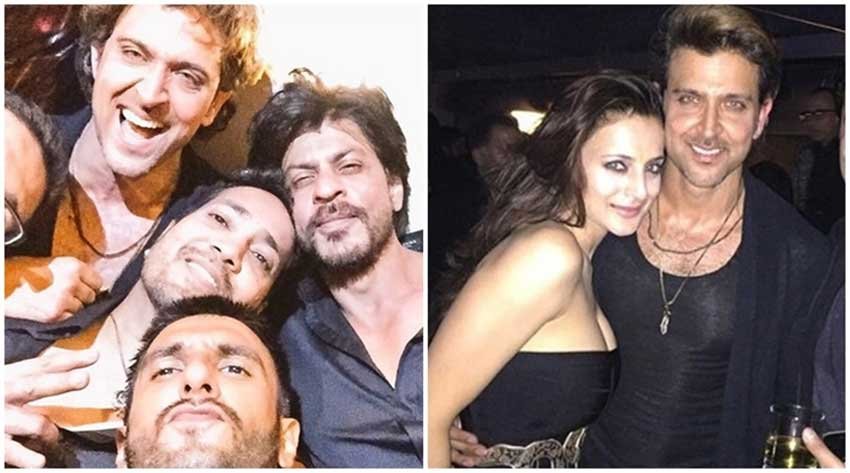 hrithik roshan birthday party. inside hrithik roshan birthday party, hrithik birthday, रितिक रोशन बर्थडे पार्टी, रितिक बर्थडे पार्टी फोटो, shahrukh khan in hrithik roshan party