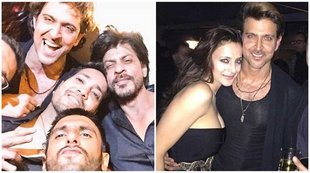 hrithik roshan birthday party. inside hrithik roshan birthday party, hrithik birthday, रितिक रोशन बर्थडे पार्टी, रितिक बर्थडे पार्टी फोटो, shahrukh khan in hrithik roshan party