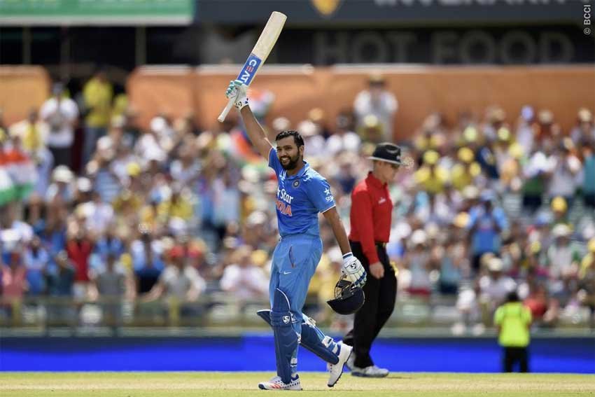 Rohit Sharma Perth, first Indian centurion at Perth, Rohit Sharma century, Rohit Sharma ton, crciket live blog, Live Cricket Score, India vs Australia, 1st ODI Perth, team India, Australia, WACA ODI, Ind vs Aus live cricket score, Cricket NEWS, भारत ऑस्‍ट्रेलिया, वन डे मैच, वनडे, क्रिकेट स्‍कोर, लाइव क्रिकेट, महेंद्र सिंह धोनी, एमएस धोनी, रोहित शर्मा का शतक, रोहित की सेंचुरी