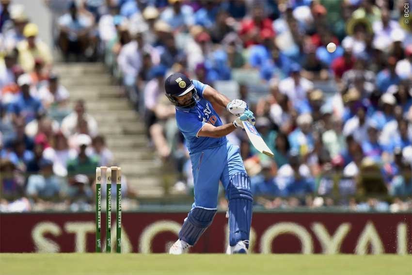 Rohit Sharma Perth, first Indian centurion at Perth, Rohit Sharma century, Rohit Sharma ton, crciket live blog, Live Cricket Score, India vs Australia, 1st ODI Perth, team India, Australia, WACA ODI, Ind vs Aus live cricket score, Cricket NEWS, भारत ऑस्‍ट्रेलिया, वन डे मैच, वनडे, क्रिकेट स्‍कोर, लाइव क्रिकेट, महेंद्र सिंह धोनी, एमएस धोनी, रोहित शर्मा का शतक, रोहित की सेंचुरी