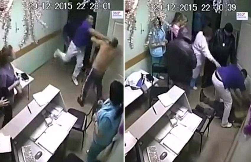 Russian Doctor, kills patient, Doctor punch, Boxer Doctor, viral on YouTube, caught on camera, killing patient, रूसी डॉक्‍टर, मरीत को मुक्‍का, बॉक्‍सर डॉक्‍टर, वायरल, latest hindi news, news in hindi, hindi news