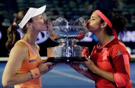 Sania Mirza, martina hingis, Sania Mirza Martina Hingis, Sania Hingis, Aus Open, Australian Open, Australian Open 2016, Aus Open Tennis, Tennis Aus Open, Tennis News, Tennis, सानिया मिर्जा, मार्टिना हिंगिस, ऑस्‍ट्रेलियन ओपन