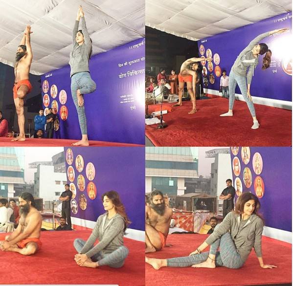 ENTERTAINMENT, Shilpa shetty, Ramdev baba, shilpa yoga with ramdev baba, shilpa shetty- ramdev yoga, shilpa shetty yoga photos