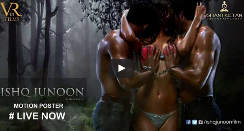 ishq Junoon, FIRST THREESOME FILM, Akshay Rangshahi, Ishq Junoon film, Divya Singh, poster, Rajbeer Singh, Mastizaade, Ishq Junoon, Sunny Leone, Ishq Junoon film, controversial Hindi films, Bollywood threesome love film, Ishq Junoon hot scenes, Ishq Junoon actress
