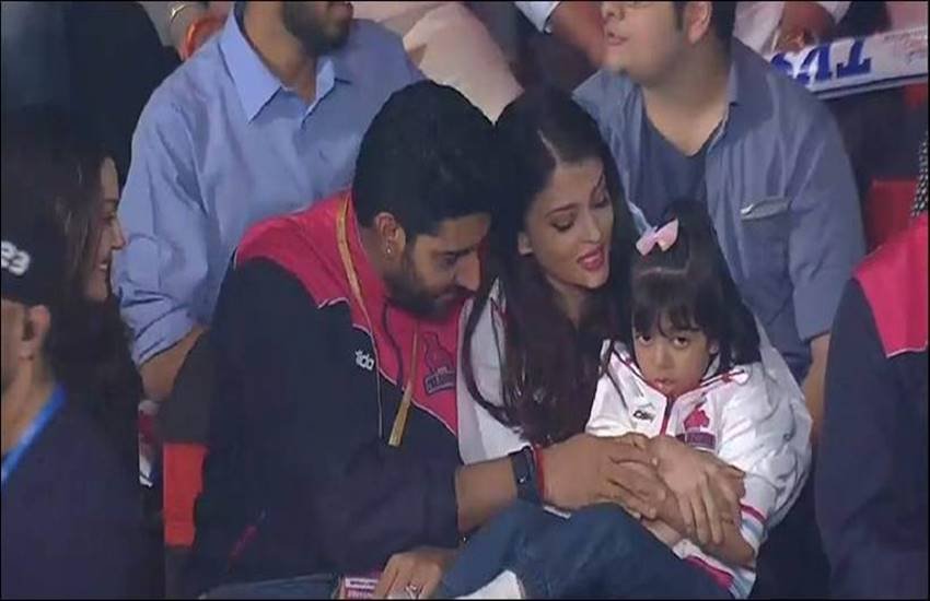 Aishwarya, Aardhaya, Preity Zinta, Abhishek Bachchan, pro Kabaddi, pink panther