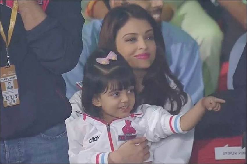 Aishwarya, Aardhaya, Preity Zinta, Abhishek Bachchan, pro Kabaddi, pink panther