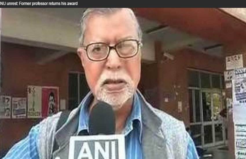 JNU Row, prof Chaman Lal, Bhagat Singh, Rohith Vemula, JNU, HRD Award