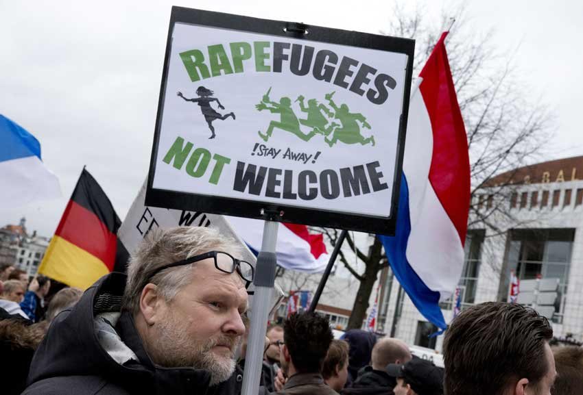 ANTI ISLAM PROTEST, ANTI ISLAM PROTEST in europe, anti immigration rally, ANTI ISLAM PROTEST photos, Patriotic Europeans Against the Islamisation of the West, PEGIDA, Prague, Amsterdam, Dresden, Calais and Canberra
