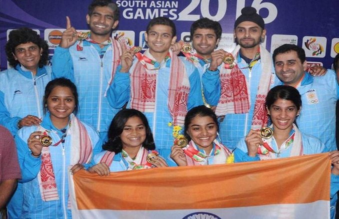 South Asian Games: श्रीलंका, पाक को पीछे छोड़ भारत ने पूरा किया दोहरा शतक