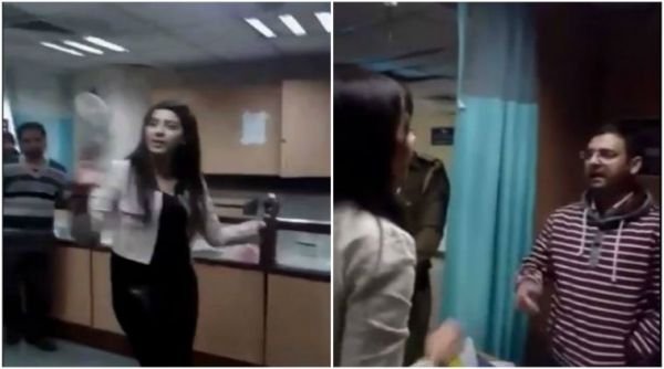 Video: नशे में धुत लड़की ने अस्पताल में भी मचाया था हंगामा, पहले कार से बाइक सवार को मारी थी टक्कर