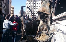 syria bomb damage, Deadly double bombings strike Syria's Homs, 46 people were killed and dozens injured, double car bomb attack in the central Syrian city of Homs,