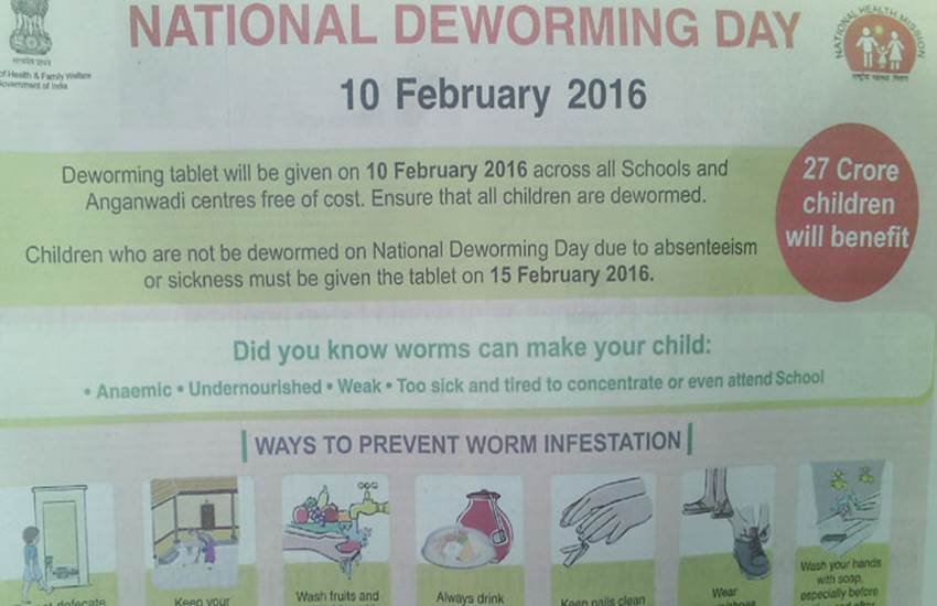 National Deworming Day, 180 school children fall sick, after taking Albendazole tablets, Bihar,