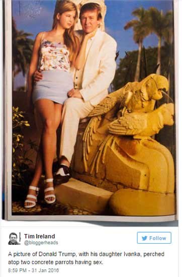 donald trump daughter, ivanka trump, ivanka trump photos, ivanaka sitting on his father lap, donald trump photo, social media, republican candidate donald trump, news in hindi