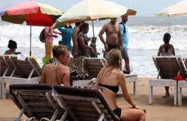 Goa, Goa beach, goa bikinis, goa tourists, goa cm beach, goa cm parsekar, goa locals bikinis, goa beach wear, goa foreigners beach, laxmikant parsekar"