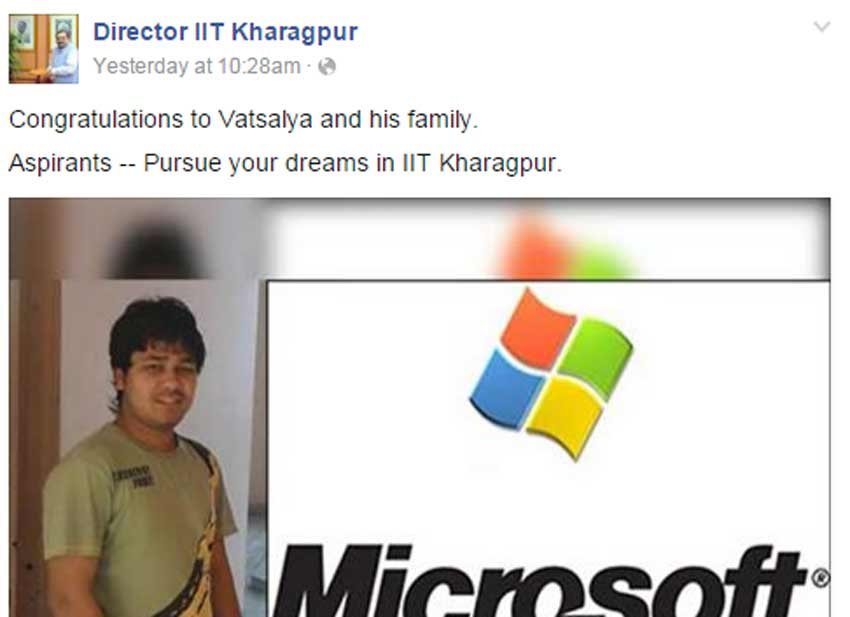 IIT Khagarpur, Microsoft job, welder, Vatsalya Singh Chauhan, Chandra Kant Singh Chauhan, Kota, Rajasthan, Microsoft, Bihar, Khagariya, IIT-JEE
