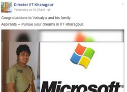 IIT खड़गपुर में पढ़ रहे वेल्‍डर के बेटे को MICROSOFT में मिली 1.02 करोड़ रुपए की नौकरी