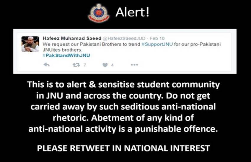 jawaharlal nehru university, jnu, hafiz saeed, jnu protest, jnu protest hafiz saeed, rajnath singh, jnu sedition case, jnu pakistan slogans, delhi police, delhi news, india news, latest news, राजनाथ सिंह, गृह मंत्री, जेएनयू विवाद
