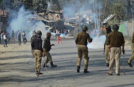 pampore gunbattle, anti-india slogans, pampore, pampore encounter, india, india news, kashmir encounter, edi institute, edi strike, news, kashmir news