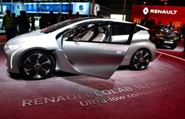 Auto Expo 2016 Day 2 Live, Eolab, Auto Expo 2016, Motor Show, Renault, 100km one litre, Renault Concept car, Auto Expo, delhi Auto Expo, Auto Expo 2016, Auto Expo news, Auto Expo cars, Renault Eolab, Renault hybrid