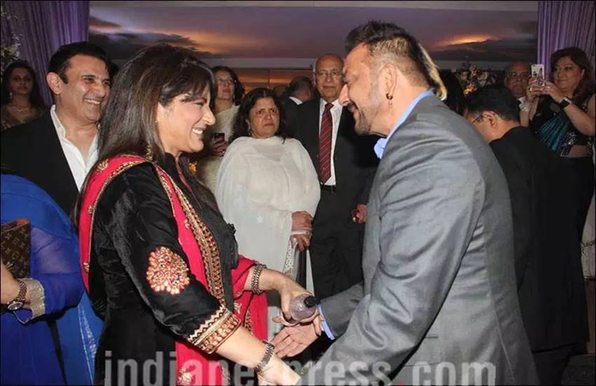 Salman Khan, Sanjay Dutt, Kresha Bajaj's wedding reception, Salman Khan and Sanjay dutt friednship, ranbeer kapoor, shahrukh khan, sanjay dutt jail, entertainment, entertainment news, entertainment hindi news