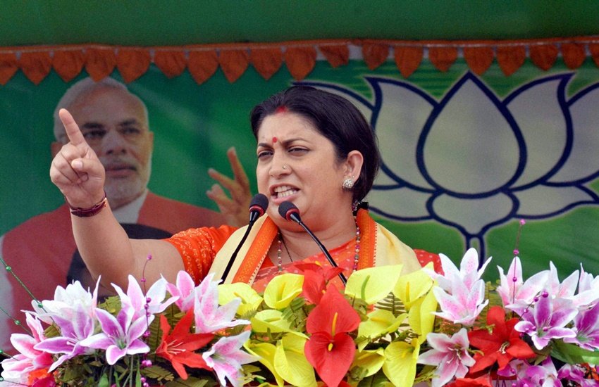 Smriti Irani, Smriti Irani in Assam, Smriti Irani Assam Rally, Congress, Assam Polls, assam Assembly Polls, Assam