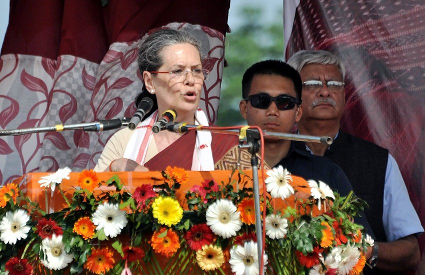 Sonia gandhi, assam Rally, Sonia Gandhi Assam, Narendra Modi, Sonia Target BJP, Assam Polls, Assam Assembly Polls, Assam
