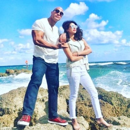 dwayne johnson, priyanka chopra, baywatch, baywatch first look, Priyanka Chopra Baywatch, baywatch first picture, first pic of baywatch, dwayne johnson baywatch, priyanka chopra baywatch, baywatch pics, baywatch cast, the rock, dwayne the rock johnson, priyanka chopra in baywatch, baywatch priyanka first look, entertainment news, Zac Efron, Alexandra Daddario Baywatch, Ilfenesh Hadera, Kelly Rohrbach