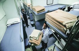 indian railways, new trains, rail budget, railway cleaning, railway hygiene, new trains, railway laundry, railway budget, indian railway budget, india news, latest news, Railway linen set, Railway bed roll set