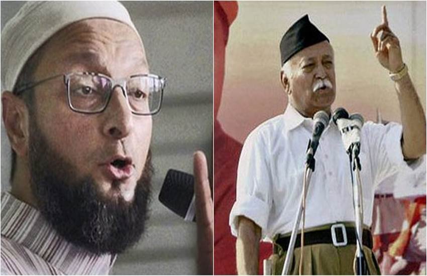 asaduddin owaisi, mohan bhagwat, aimim, rss, jnu, bharat mata ki jai, hindutva politics, owaisi hate speech, bhagwat hate speech, anti national,