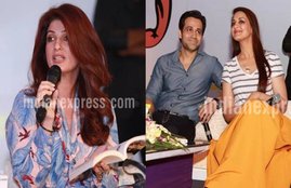 Twinkle Khanna, Emraan hashmi, Sonali Bendre, Twinkle Khanna mrs funnybones, twinkle mrs funnbones, Emraan sonali, Emraan hashmi book, Sonali Bendre book, a piece of my heart, Mrs funnybones, Spring Festival 2016, Twinkle khanna pics, Emraan hashmi pics, Sonali bendre pics" />