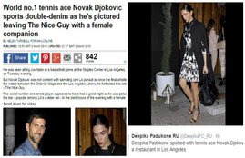 deepika padukone, deepika, novak djokovic, djokovic, novak, deepika novak, deepika padukone in LA, deepika padukone news, deepika padukone latest news, deepika latest news, novak deepika news, entertainment news
