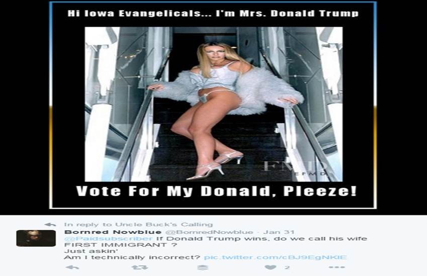 Ted Cruz, Donald Trump, Ted Cruz wife, Trump wife, Trump Cruz wives spat, america president election, international news, Donald Trump Wife, photos donald trump wife, trump wife, malenina, malenina bold pics, bold pics of Donald trump wife, us election 2016, us election 2016 polls, donald trump poll, donald trump poll, डोनाल्‍ड ट्रंप, अमेरिकी राष्‍ट्रपति चुनाव, मेलेनिया ट्रंप