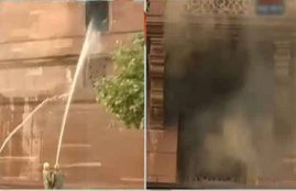 fire, fire at south block, fire south block, south block, delhi, delhi fire