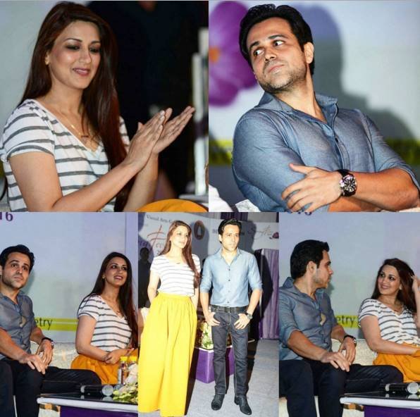 Twinkle Khanna, Emraan hashmi, Sonali Bendre, Twinkle Khanna mrs funnybones, twinkle mrs funnbones, Emraan sonali, Emraan hashmi book, Sonali Bendre book, a piece of my heart, Mrs funnybones, Spring Festival 2016, Twinkle khanna pics, Emraan hashmi pics, Sonali bendre pics" />