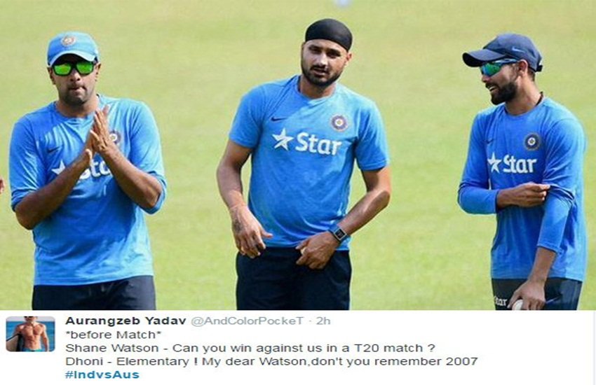 India v Australia at Mohali, t20-world-cup, Twitter reactions, ms dhoni, ind vs aus, virat kohli, yuvraj singh, yograj singh, world t20 news hindi, india vs australia, india australia, india australia world twenty20 sports news hindi, cricket news hindi, भारत ऑस्‍ट्रेलिया मोहाली, वर्ल्‍ड टी20 टी20 वर्ल्‍ड कप, सोशल मीडिया ट्रेंड, विराट कोहली, धोनी, युवराज सिंह, भारत ऑस्‍ट्रेलिया वर्ल्‍ड टी20
