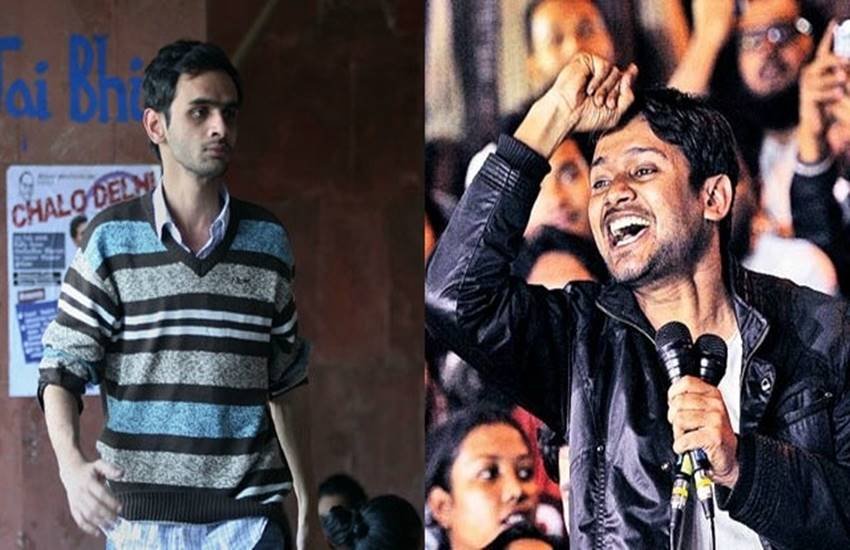  उमर खालिद और अनिर्बान की रिहाई के लिए जेएनयू छात्र संघ अध्यक्ष कन्हैया कुमार की अगुआई में छात्रों ने संसद की तरफ मार्च किया