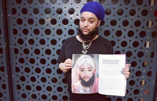 harnaam Kaur, bearded lady, fashion show, instagram, london, marianna harutunian, ramp walk, royal fashion day,london fashion, sikh, body positivity, self-love